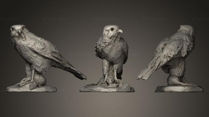 Bird figurines (Kestrel, STKB_0041) 3D models for cnc